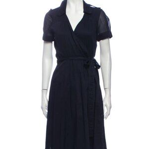 Burberry Navy Wrap Dress